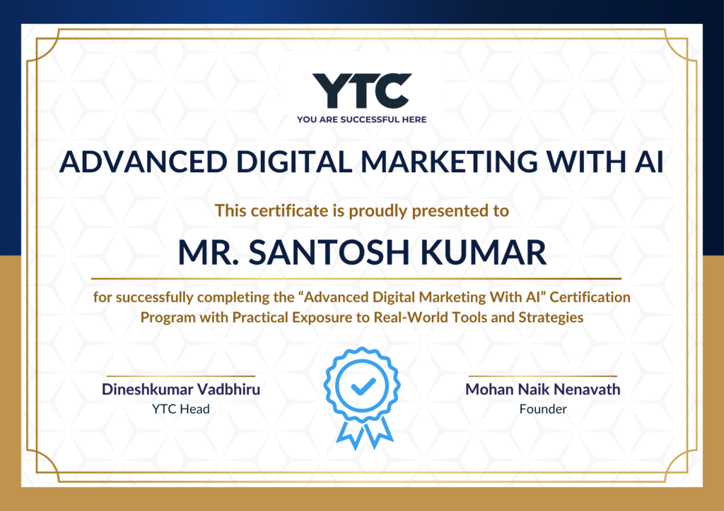 Advanced Digital Marketing Course With AI Certification By Yash Technocrats